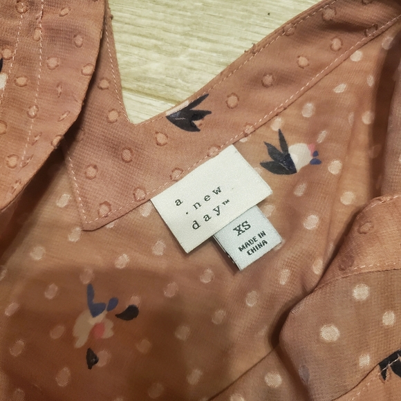 A New Day Sheer Sleeveless Blouse XS Pink - Picture 3 of 7